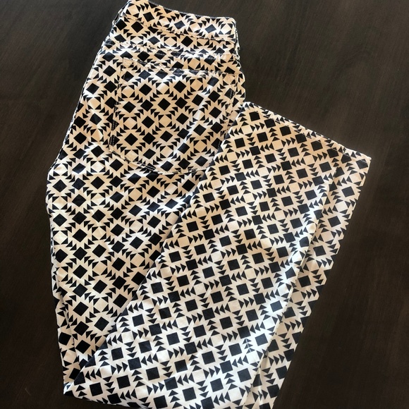 J. Crew Denim - J. Crew Black & White Patterned Toothpick Jeans